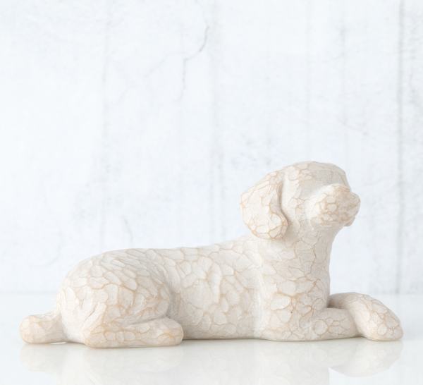 Willow Tree Love my Dog Hund klein und liegend weiß Willow Tree NEU