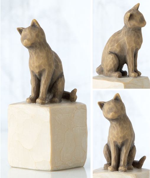 Willow Tree Katze Love My Cat Haustier Katze dunkel