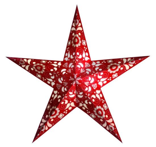 Starlightz Leuchtstern Lotta red-white 60 cm