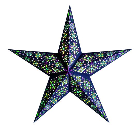 Starlightz Leuchtstern Frankie turquoise green 60 cm