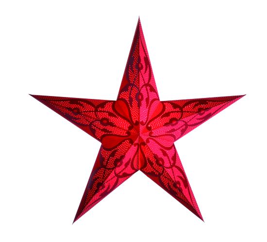 Starlightz Leuchtstern Damaskus red 60 cm