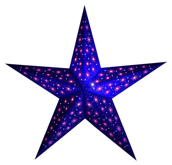 Starlightz Leuchtstern Starlet blue Earth Friendly 60 cm