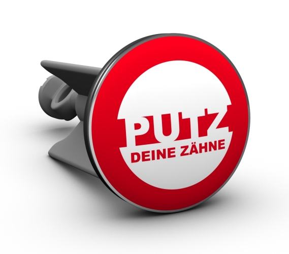 Plopp Waschbeckenstöpsel Putz deine Zähne